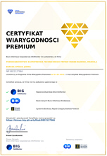 Certyfikat rzetelności BIG Infomonitor