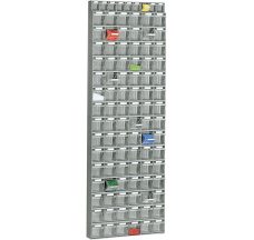 Regał naścienny z pojemnikami uchylnymi  1750mm, 99 poj.
