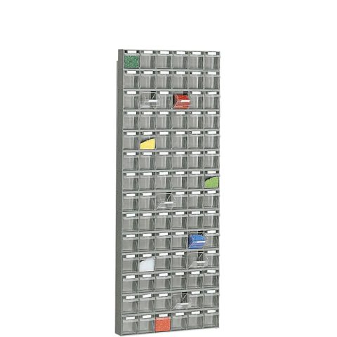 Organizer naścienny z pojemnikami uchylnymi 1500 mm, 84 poj