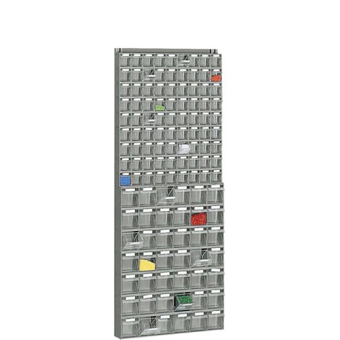 Organizer naścienny z pojemnikami uchylnymi 1500mm, 123 poj.