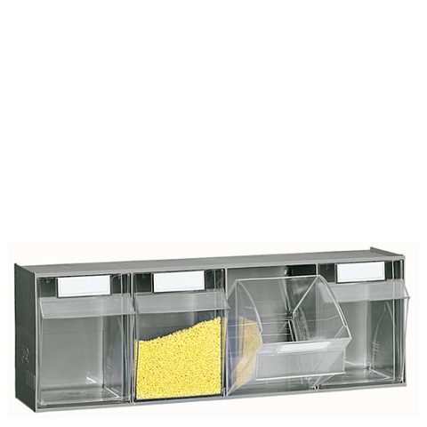 Zestaw 4 pojemniki uchylne 2,5l, 610 x 155 x 175 H mm