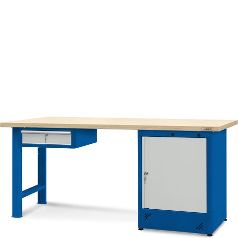 Stół warsztatowy 2100mm,  1 szafka H13, 1 szafka H11