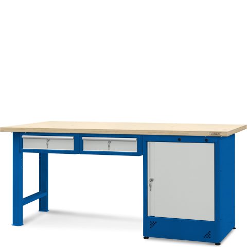 Stół warsztatowy 2100 mm, 2 szafki H13, 1 szafka H11