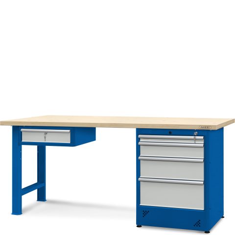 Stół warsztatowy 2100mm, 1 szafka H13, 1 szafka H12