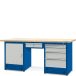 Stół warsztatowy 2100 mm, 1 szafka H13, 1 szafka H12, 1 sz