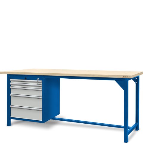 Stół ślusarski 2100 mm, 1 szafka S13