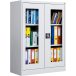 Szafa metalowa na akta 1220h x900 x420mm, drzwi witrynowe