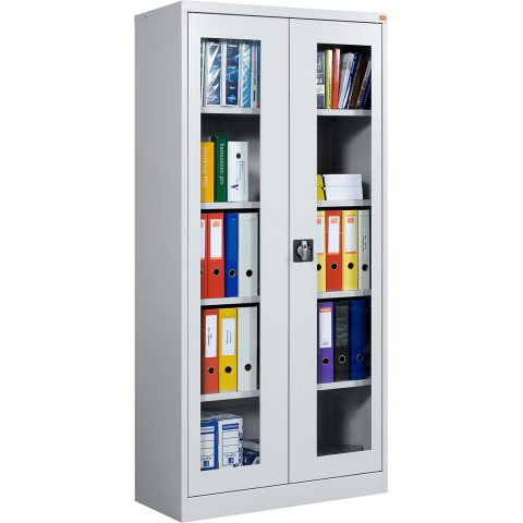 Szafa metalowa na akta 1920h x900 x420mm, drzwi witrynowe