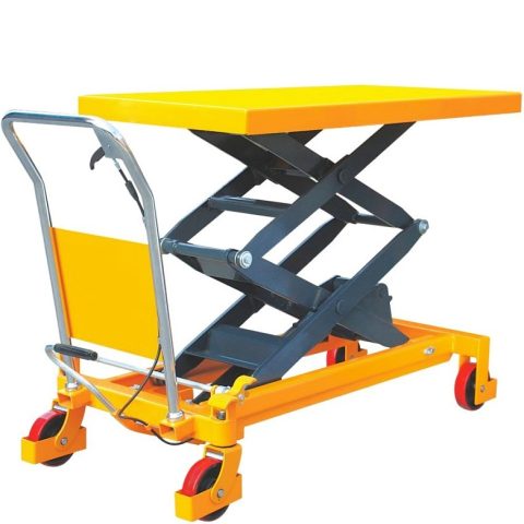 Wózek platformowy podnośny 350kg, 1300h x 910 x 500mm
