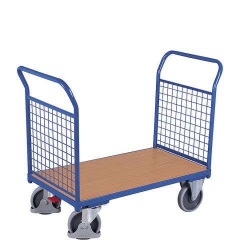 Wózek naładowny platformowy 2-burtowy 1000x700, 500kg, wypełnienie z siatki
