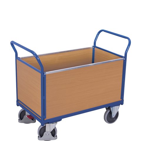 Wózek naładowny platformowy 4-burtowy 1000x600, 500kg, wypełnienie z płyty