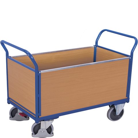 Wózek naładowny platformowy 4-burtowy 1200x800, 500kg, wypełnienie z płyty