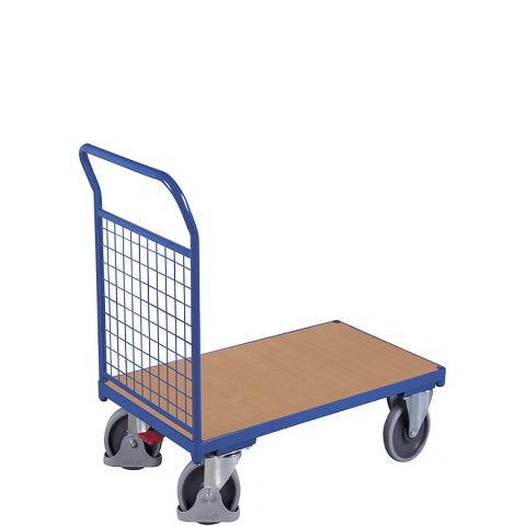 Wózek platformowy 1-burtowy 900 x 500, 400kg, wypełnienie z siatki