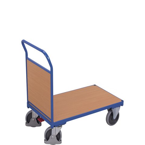 Wózek platformowy 1-burtowy 900 x 500, 400kg, wypełnienie z płyty