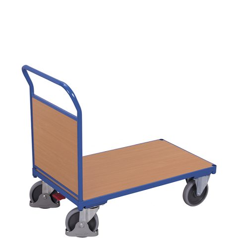 Wózek platformowy 1-burtowy 1000 x 600, 500kg, wypełnienie z płyty
