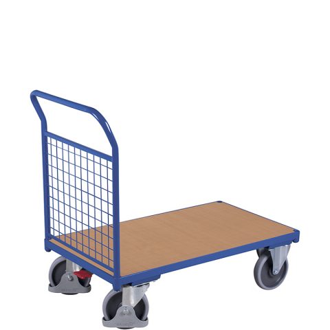 Wózek platformowy 1-burtowy 1000 x 700, 500kg, wypełnienie z siatki