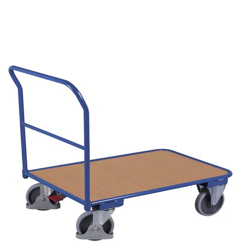 Wózek magazynowy 1-burtowy 1200 x 700, 400kg, z poprzeczką