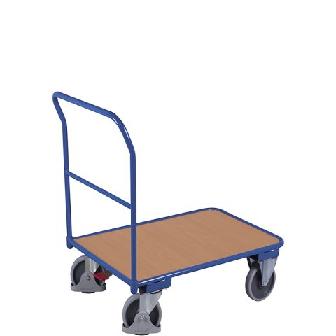 Wózek magazynowy 1-burtowy 850 x 500, udźwig 400kg, z poprzeczką