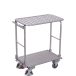 Wózek magazynowy 720x450, 150kg, aluminiowy, składany, 2 półki