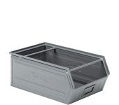 Pojemnik magazynowy metalowy rozmiar 4, z dwoma drążkami