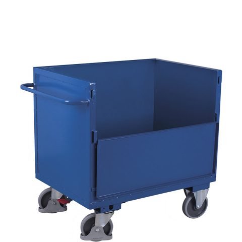 Wózek skrzyniowy wysoki 1000x700mm, 500kg, burty z blachy