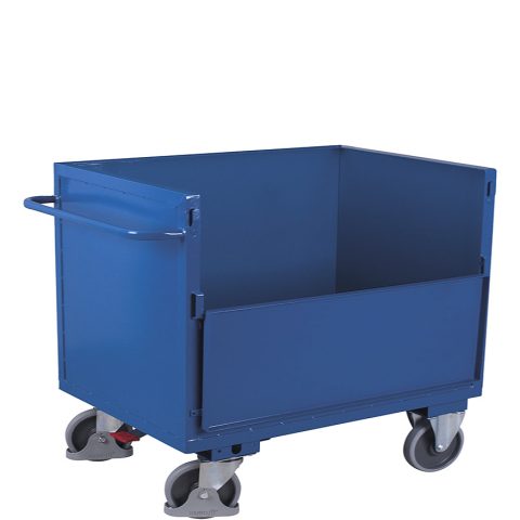 Wózek skrzyniowy wysoki 1200x800mm, 500kg, burty z blachy