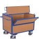 Wózek skrzyniowy zamykany 1200x800mm, 500kg, burty z płyty MDF