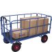 Wózek platformowy z dyszlem 1000x700mm, 4 burty rurkowe