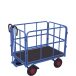 Wózek platformowy z dyszlem 1200x800mm, 4 burty rurkowe