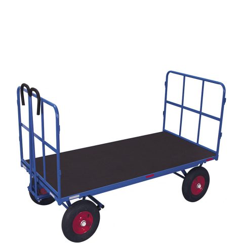 Wózek transportowy z dyszlem 1600x800mm, 2 burty rurkowe