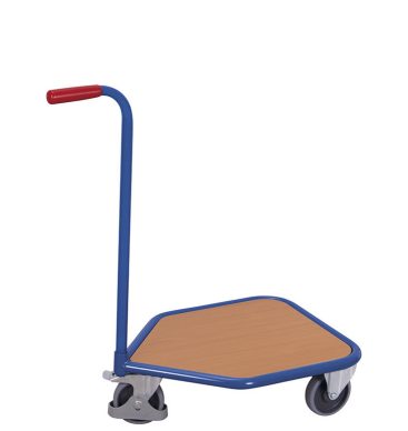 Wózek z rączką, trójkołowy, platforma pełna, 150kg