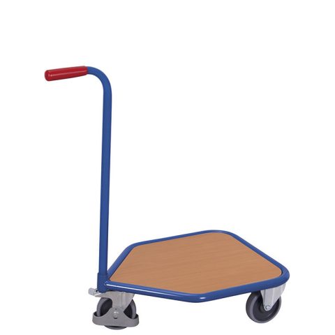 Wózek z rączką, trójkołowy, platforma pełna, 150kg