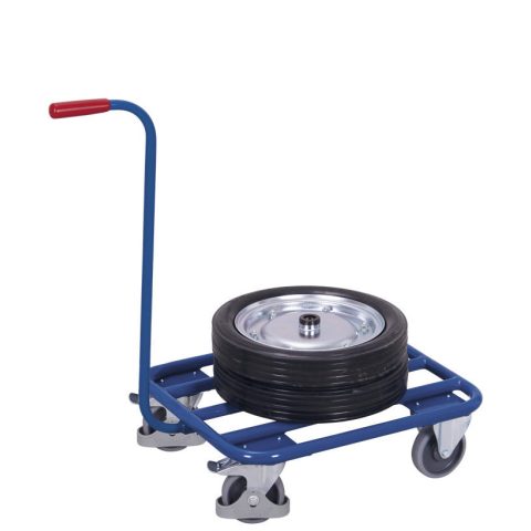 Wózek z rączką, czterokołowy, platforma rurowa, 250kg