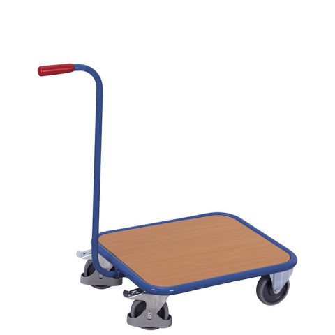 Wózek z rączką, czterokołowy, platforma pełna, 250kg