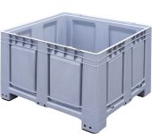 Skrzyniopaleta plastikowa 1200 x 1000 x 790 mm, pełna, 4 stopy