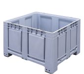 Skrzyniopaleta plastikowa 1200 x 800 x 805 mm, pełna, 4 stopy