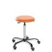 Taboret laboratoryjny tapicerowany, podstawa chromowana