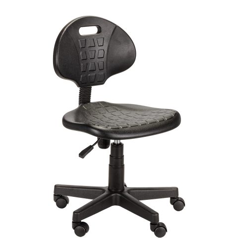 Krzesło przemysłowe PUR, podstawa z tworzywa, ekonomiczne