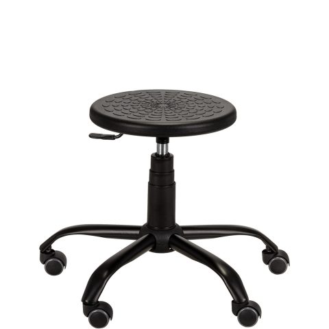 Taboret przemysłowy PUR, podstawa metalowa