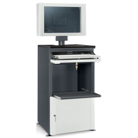 Szafa na komputer do monitora LCD, otwarta komora, na stopkach