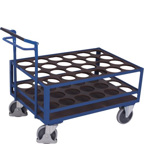 Wózek do transportu butli stalowych 160mm, z hamulcem ręcznym