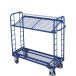 Wózek piętrowy 1355x550mm, 2 półki pochylane, siatkowe