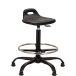 Taboret roboczy (hoker) Simplex-Sit, podstawa metalowa, z podnóżkiem