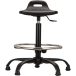 Taboret roboczy (hoker) Simplex-Sit, podstawa metalowa, z podnóżkiem