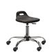 Taboret roboczy (hoker) Simplex-Sit, podstawa metalowa, chromowany