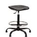Taboret ergonomiczny Magnus, podstawa metalowa, z podnóżkiem