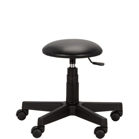 Taboret przemysłowy tapicerowany Rondo, ekonomiczny