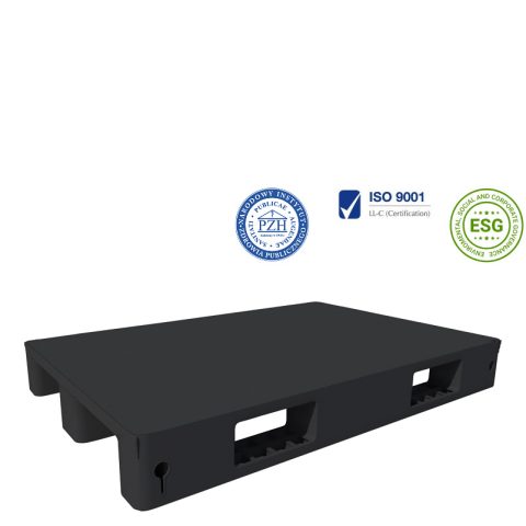 Paleta plastikowa higieniczna 1200 x 800 mm, z pełnym blate