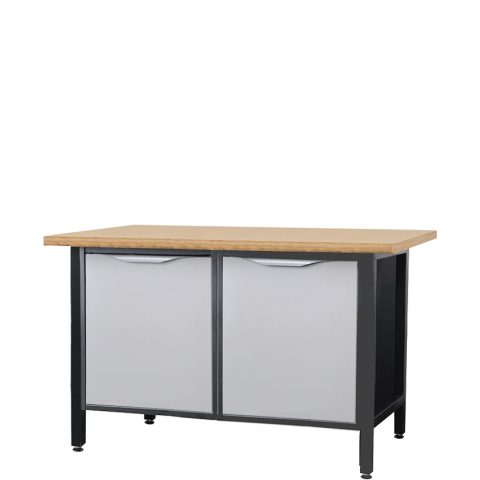 Stół roboczy 1500 mm, 2 szafki z półkami