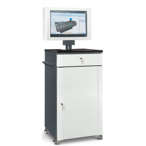Szafa na komputer do monitora LCD, na kółkach